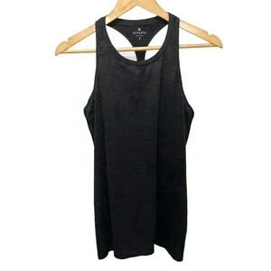 Athleta Striped Chi Tank Size Small Dark Gray Racerback Women's Athletic